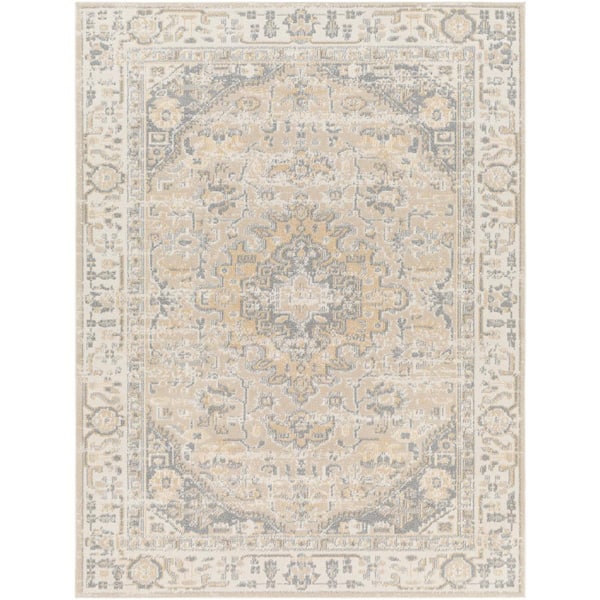 Livabliss Santana Cream 8 ft. x 10 ft. Indoor Area Rug