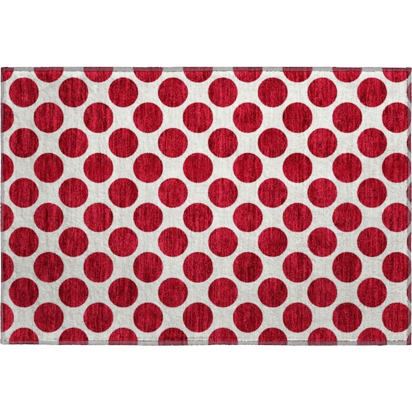 Addison Rugs Mayfield Premium Machine Washable Abstract AMF980 Red 1 ft. 8 in. x 2 ft. 6 in. Area Rug