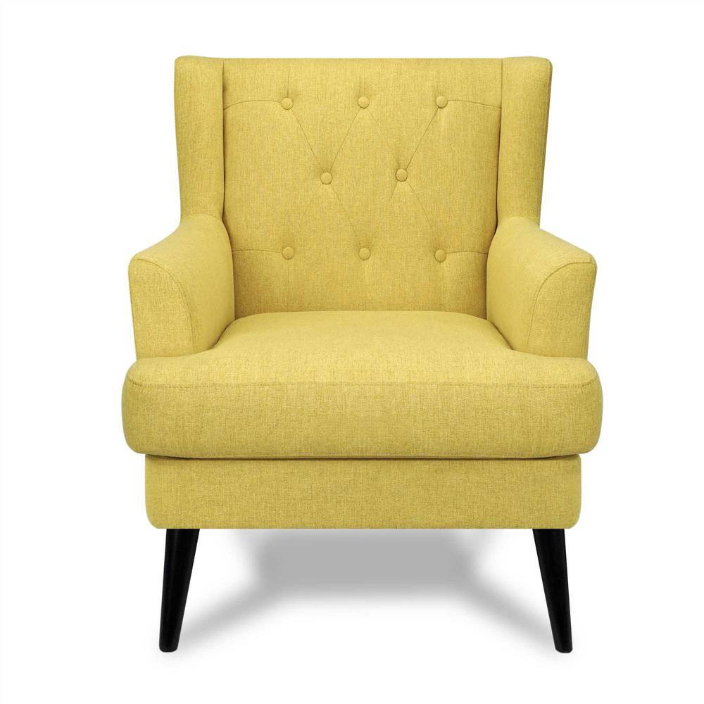 ochre yellow armchair