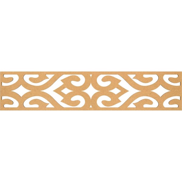 Ekena Millwork Keene Fretwork 0.25 in. D x 46.75 in. W x 10 in. L MDF Wood Panel Moulding