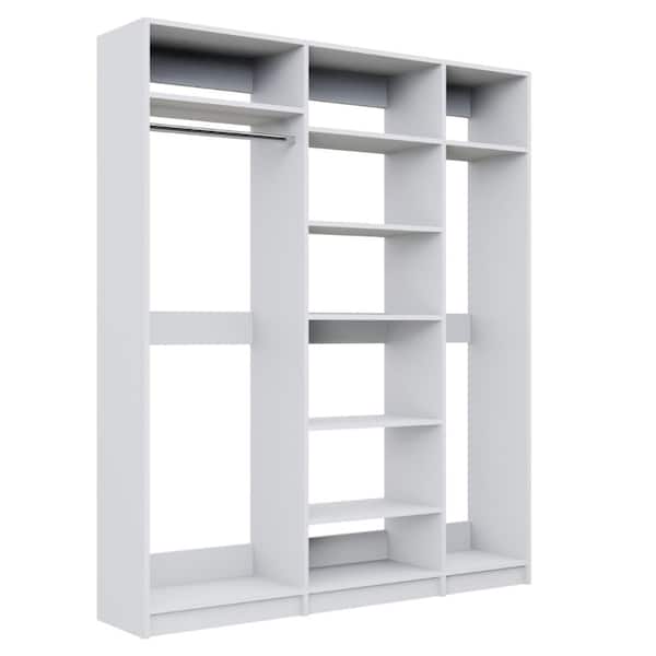 Alto Laundry Room 58.5 in W White Tall Hang, Shelf Tower and Utility Tower 13-Shelf Wood Closet System