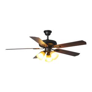 Glendale 52 in. LED Oil Rubbed Bronze Smart Hubspace Ceiling Fan with Light and Remote