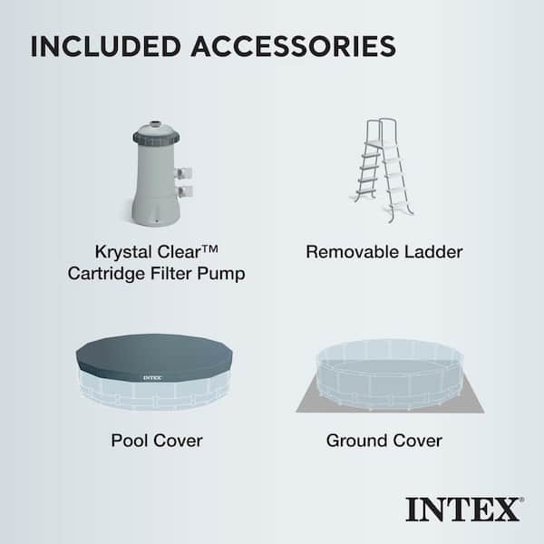Prism 15 ft. x 48 in. D Round Above Ground Hybrid Metal Frame Pool Set