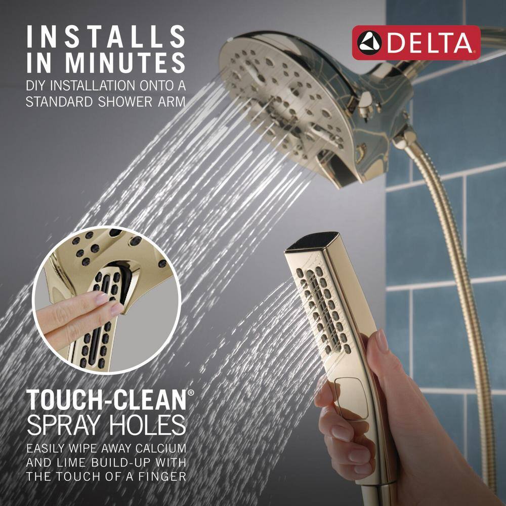 Lumicoat Polished Nickel Dual Shower Head with Handheld Spray