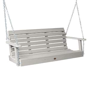 Weatherly 60 in. 2-Person Harbor Gray Recycled Plastic Porch Swing