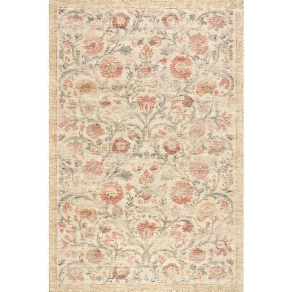 Padma Lakshmi X Rugs Sufi Hand-Tufted Floral Motif Wool-Blend Multicolor 4 ft. x 6 ft. Indoor Area Rug