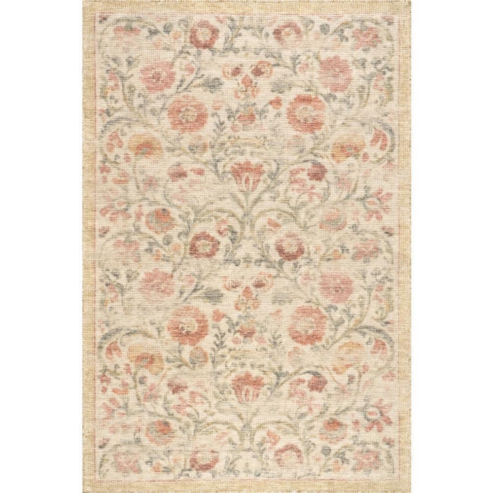 Shop Rugs RUGS USA Padma Lakshmi X Rugs Sufi Hand-Tufted Floral Motif Wool-Blend ...