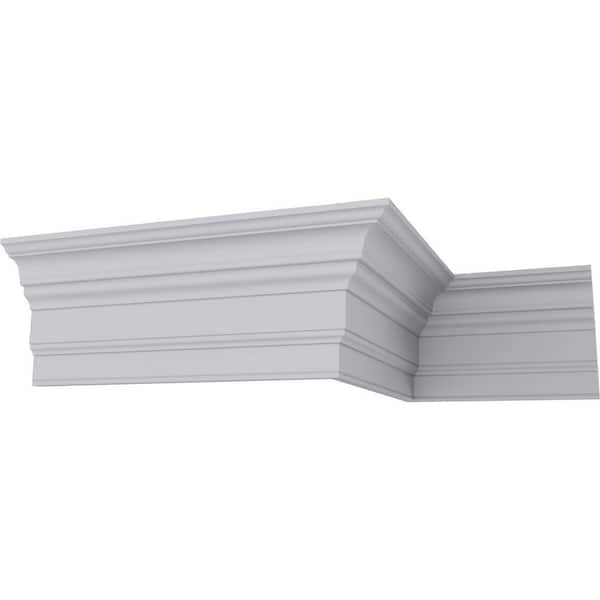 Ekena Millwork 6-7/8 in. x 13 in. x 94-1/2 in. Polyurethane Eris Smooth Crown Moulding