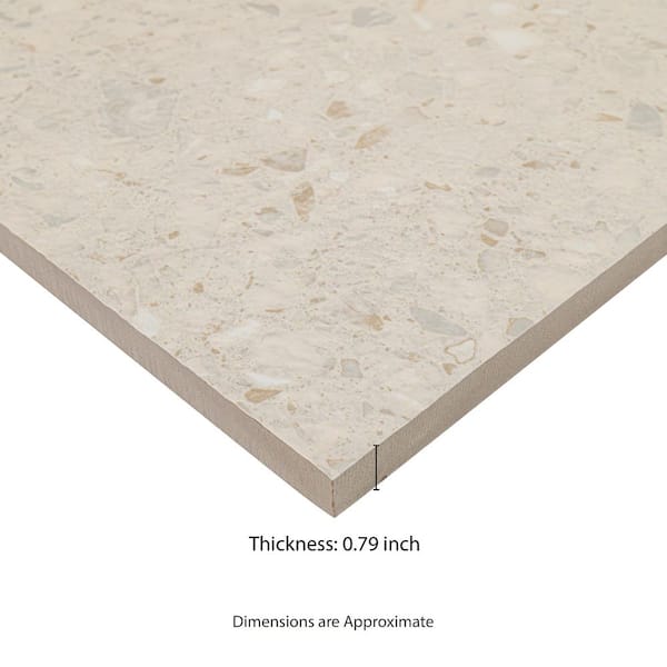 MSI Terrazo Glacier 2 cm. x 24 in. x 24 in. Matte Porcelain Paver