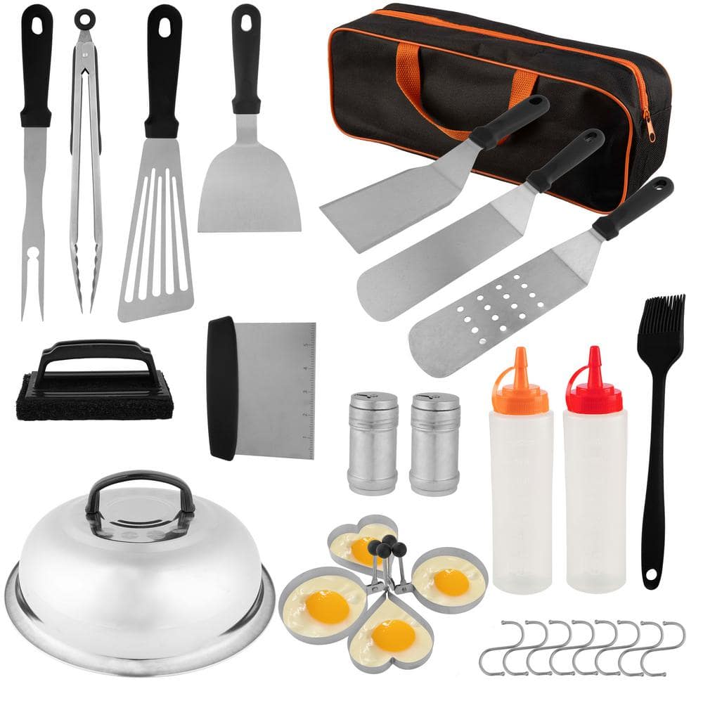 HOME-COMPLETE 28PC Specialty Grill Set with Stainless Steel Spatulas ...