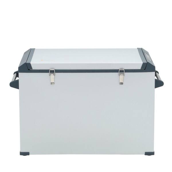 Grape Solar Glacier 2.75 cu. ft. Mini Refrigerator/Freezer in Gray with DC and AC Adapters