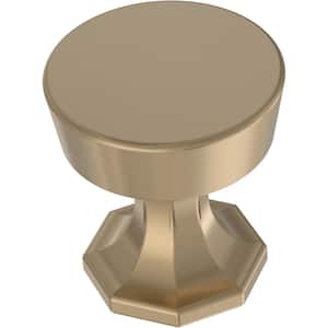 Classic Octagon 1-1/4 in. (32 mm) Champagne Bronze Round Cabinet Knob
