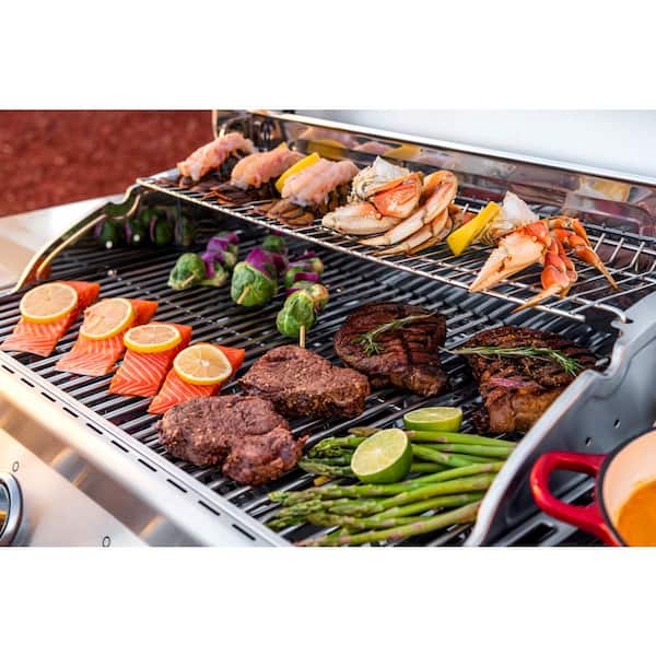 Nexgrill 4-Burner Propane Gas Grill in Stainless Steel with Side 