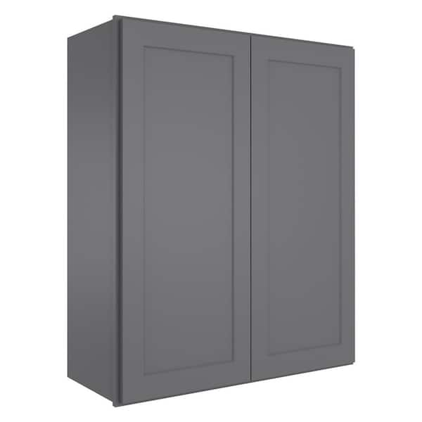 HOMEIBRO 24 in. W x 12 in. D x 42 in. H in Shaker Gray Plywood Ready to ...