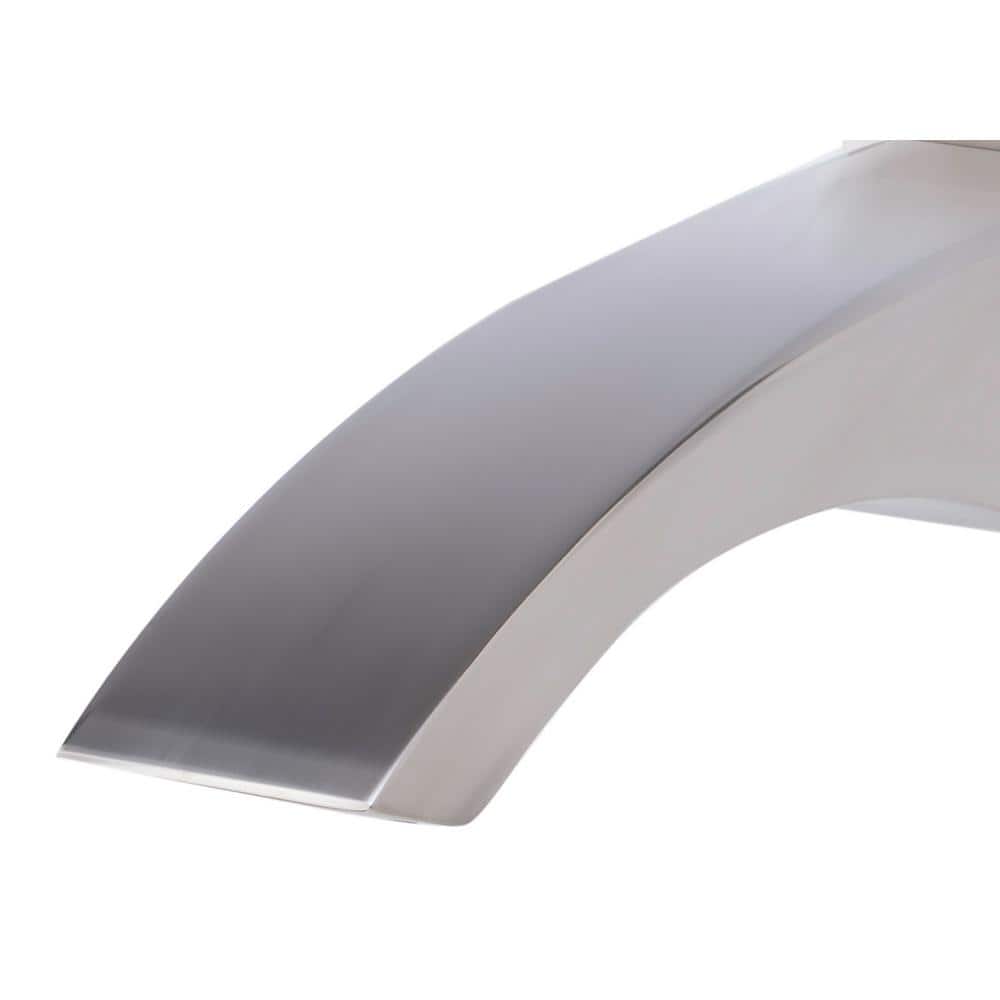 Brushed Nickel Curved Wall Mounted Tub Filler Spout
