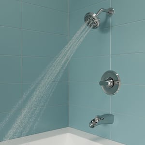 Jaida Single Handle 4-Spray Tub and Shower Faucet 1.8 GPM in Polished Chrome (Valve Included)