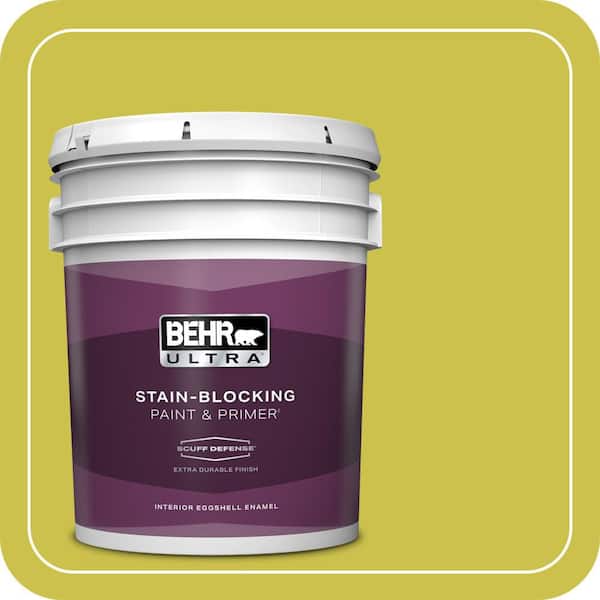 BEHR ULTRA 5 Gal. #P340-5A Cilantro Lime Extra Durable Eggshell Enamel Interior Paint and Primer