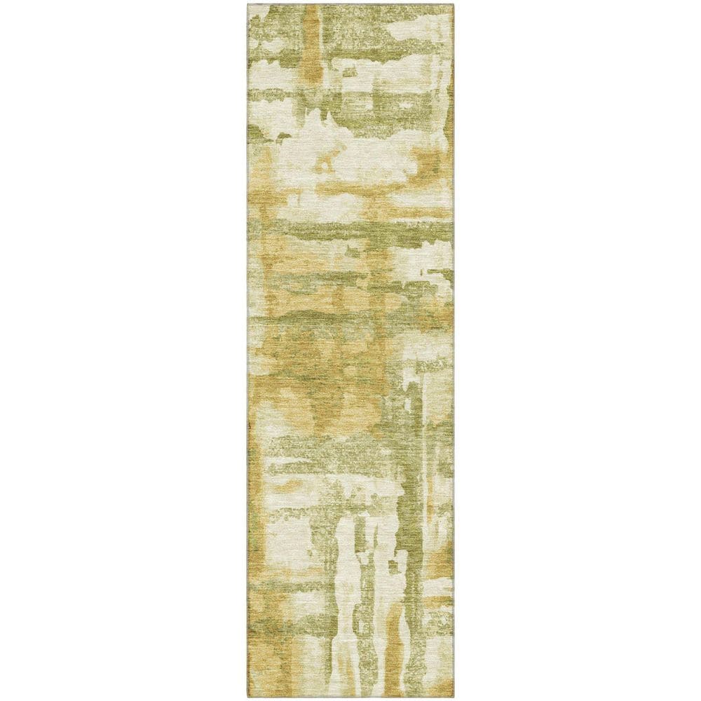 Mayfield Premium Machine Washable Abstract AMF2015 Aloe 2 ft. x 7 ft. Runner Rug price history on PriceWatchPro