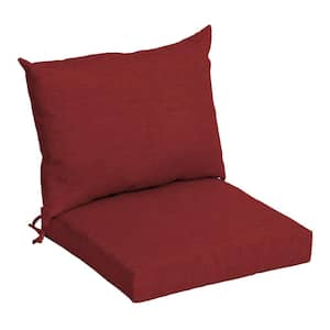 21 in. x 21 in. Ruby Red Leala Outdoor Dining Chair Cushion