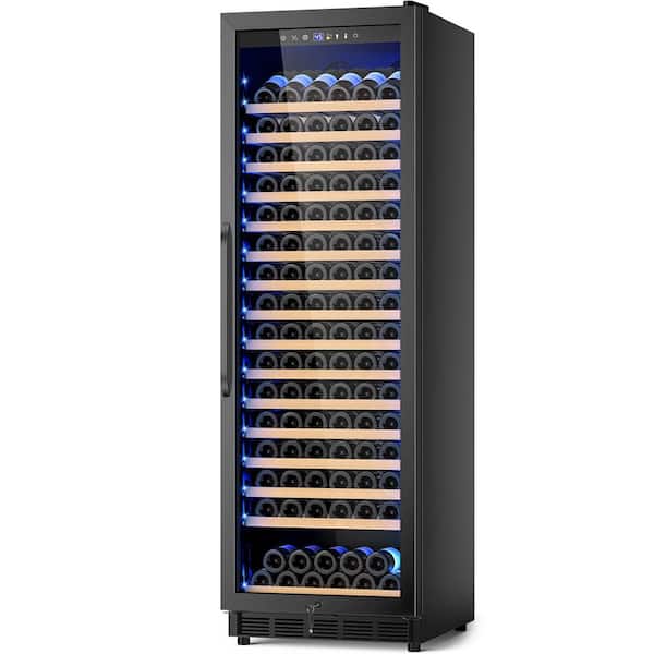 Cellar Cooling Unit 24 in. Single Zone 189-Bottle Built-In or Freestanding Wine Cooler with Door Lock, in black