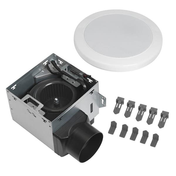 Commercial Electric 80 CFM 1.5 Sones Ceiling Bathroom Exhaust Fan with ...
