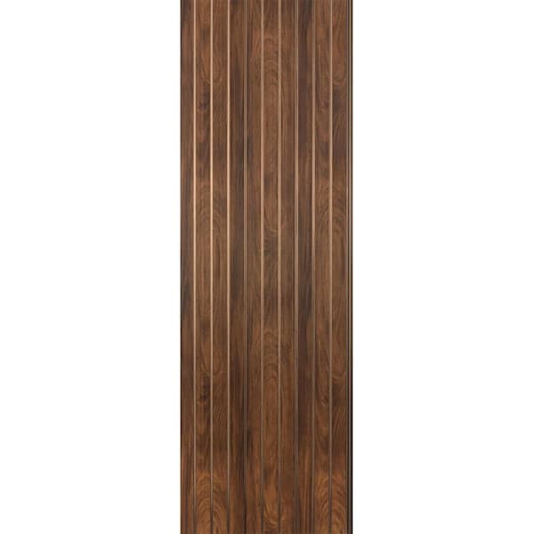Take Home Sample-Ribbed Large Slats 5/16 in. x 0.25 ft. x 1 ft. Brown Brazilian Cherry Glue-Up Foam Slat Wall(1-Pc/Pack)