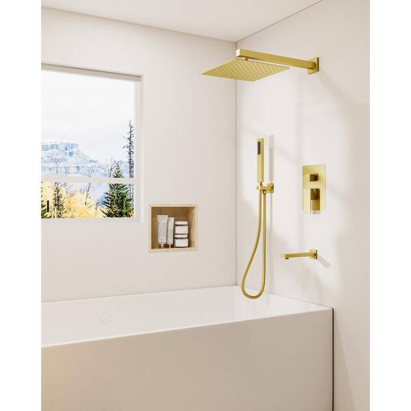 In-Wall Tub and Shower - Stick Handle; with 3-Setting Shower Head Ceramic  Valve System in Chrome 25275-LA