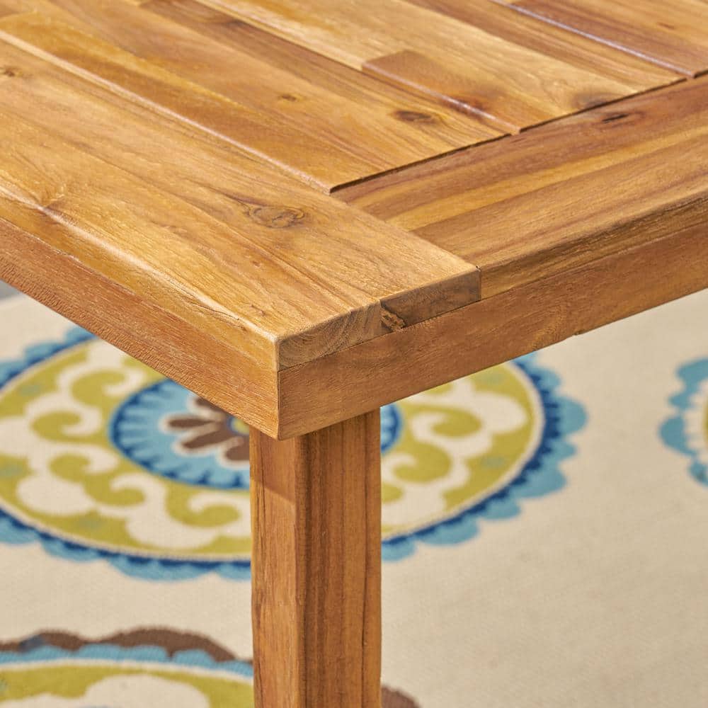 Sandblast Natural 69" Acacia Wood Patio Dining Table