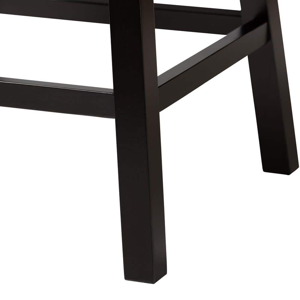 Theron Tan Faux Leather and Espresso Wood Swivel Counter Stool Set