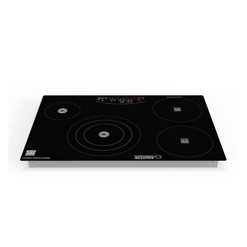 Equator 30" Black Ceramic-Induction 4 Burner Cooktop with Touch Control