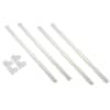 MirrEdge 60 in. x 60 in. x 1.5 in. Dove White Contemporary Framing  Installation Kit 84111 - The Home Depot