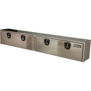 Diamond Tread Aluminum Topsider Truck Box with T-Handle Latch, 16 in. x 13 in. x 96 in.