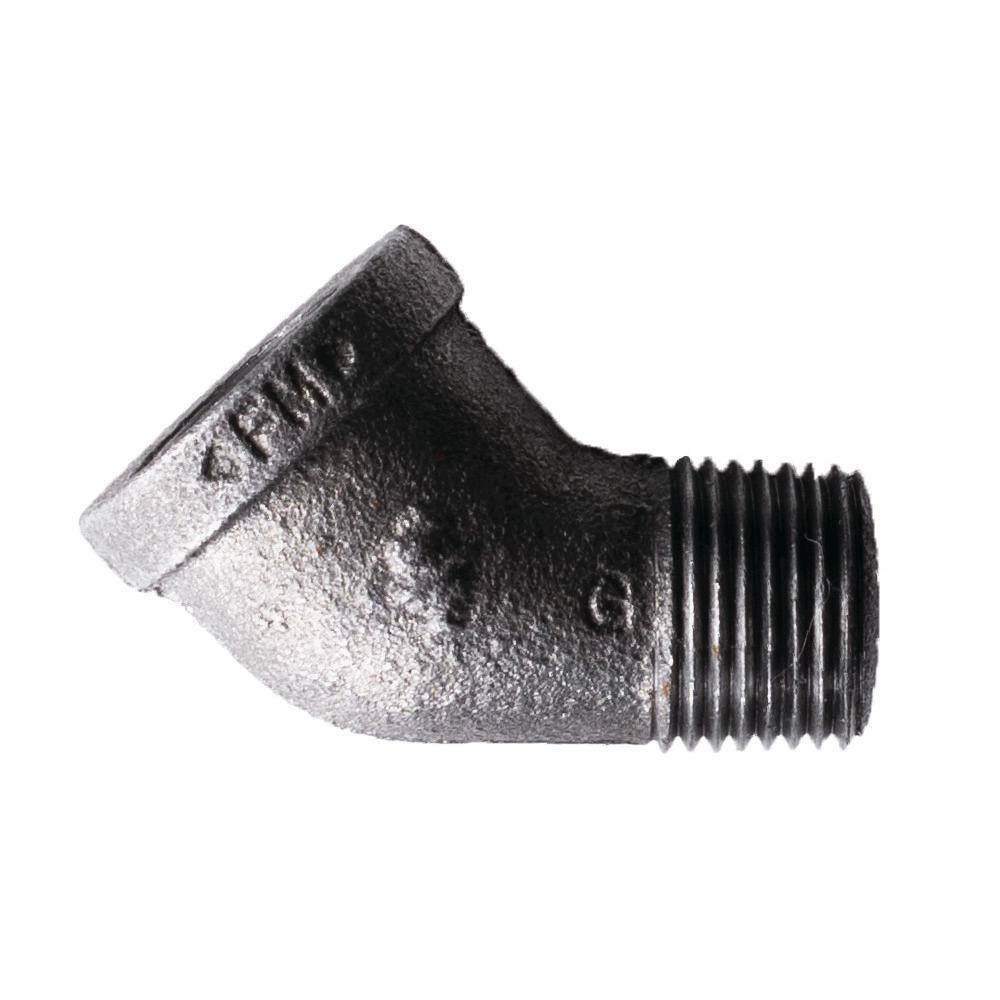 STZ 1/2 in. Black Iron 45 Degree Street Elbow PDB SE4512 The Home Depot