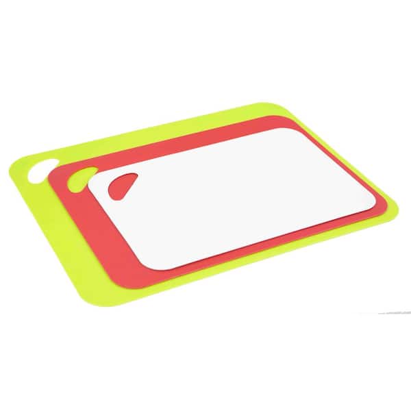 Home Basics Flexible 3-Piece Plastic Cutting Board Set