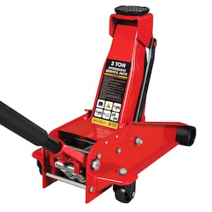 Hydraulic Floor Jack: Ultra-Lightweight with Dual Pump Quick Lift, Heavy Duty Steel, 3-Ton (6,000 lbs. Capacity)