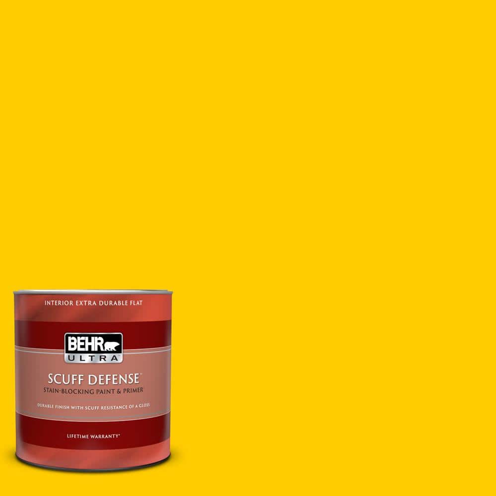 BEHR ULTRA 1 qt. 380B7 Marigold Extra Durable Flat Interior Paint