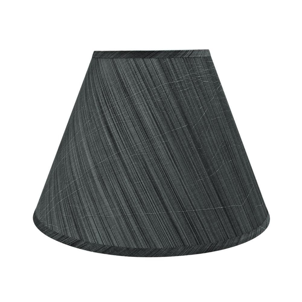 Aspen Creative Corporation 15 in. x 11 in. Grey and Black and Striped Pattern Hardback Empire Lamp Shade