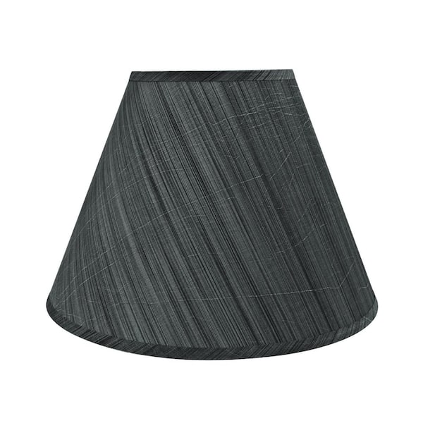 Aspen Creative Corporation 15 in. x 11 in. Grey and Black and Striped Pattern Hardback Empire Lamp Shade