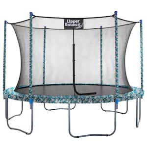 Machrus Upper Bounce 12 ft. Round Trampoline Set with Safety Enclosure System Outdoor Trampoline for Kids and Adults