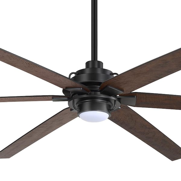 Maxwell 72 in. Integrated LED Indoor Black Windmill Ceiling Fans with Color-Changing LED Light with Remote Included