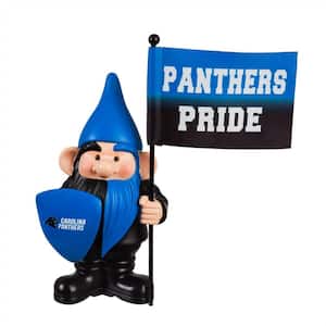 10 in. x 6 in. Carolina Panthers NFL Garden Gnome with Team Flag