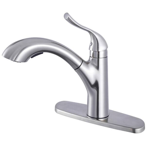 Unbranded Upscale Designs Single-Handle Pull-Down Sprayer Kitchen Faucet in Brushed Nickel