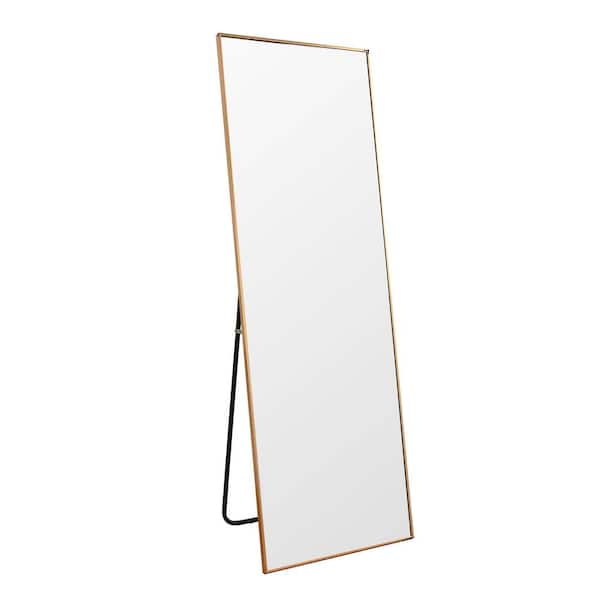Unbranded 21 in. W x 64 in. H Rectangular Aluminum Framed Wall Mount or Floor-standing Modern Decor Bathroom Vanity Mirror