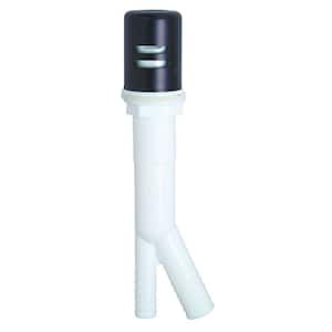 Dishwasher Air Gap with Brass Cap, 5/8 in. O.D. Tube x 7/8 in. O.D. Tube Plastic Body in Oil Rubbed Bronze
