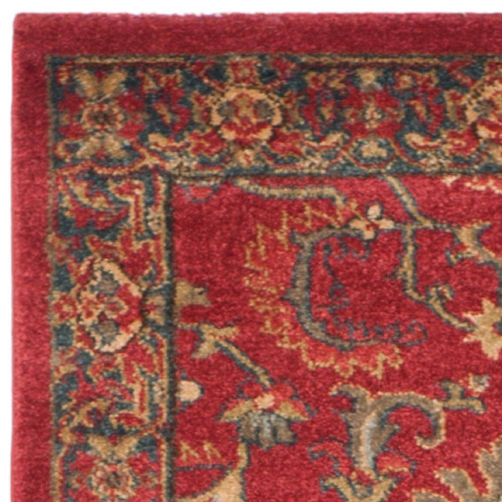 Red and Navy Traditional Reversible Runner Rug