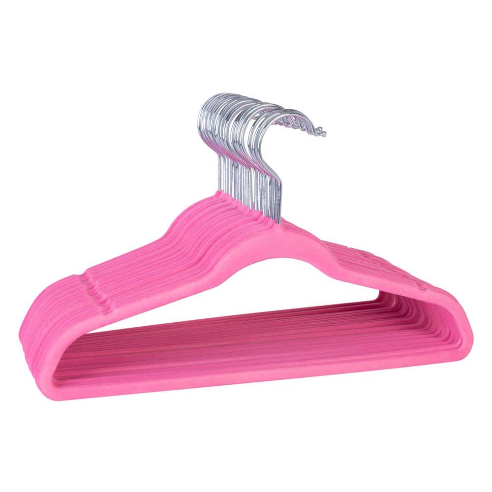 Elama Pink Plastic Hangers 50-Pack 985111892M - The Home Depot