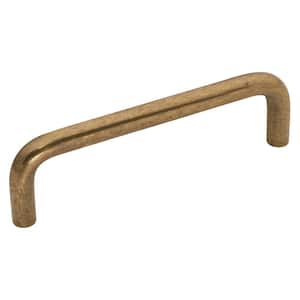 Wire Pulls Collection Pull 3-1/2 in. (76 mm) Center to Center Antique Brass Finish Modern Brass Bar Pull (1-Pack)