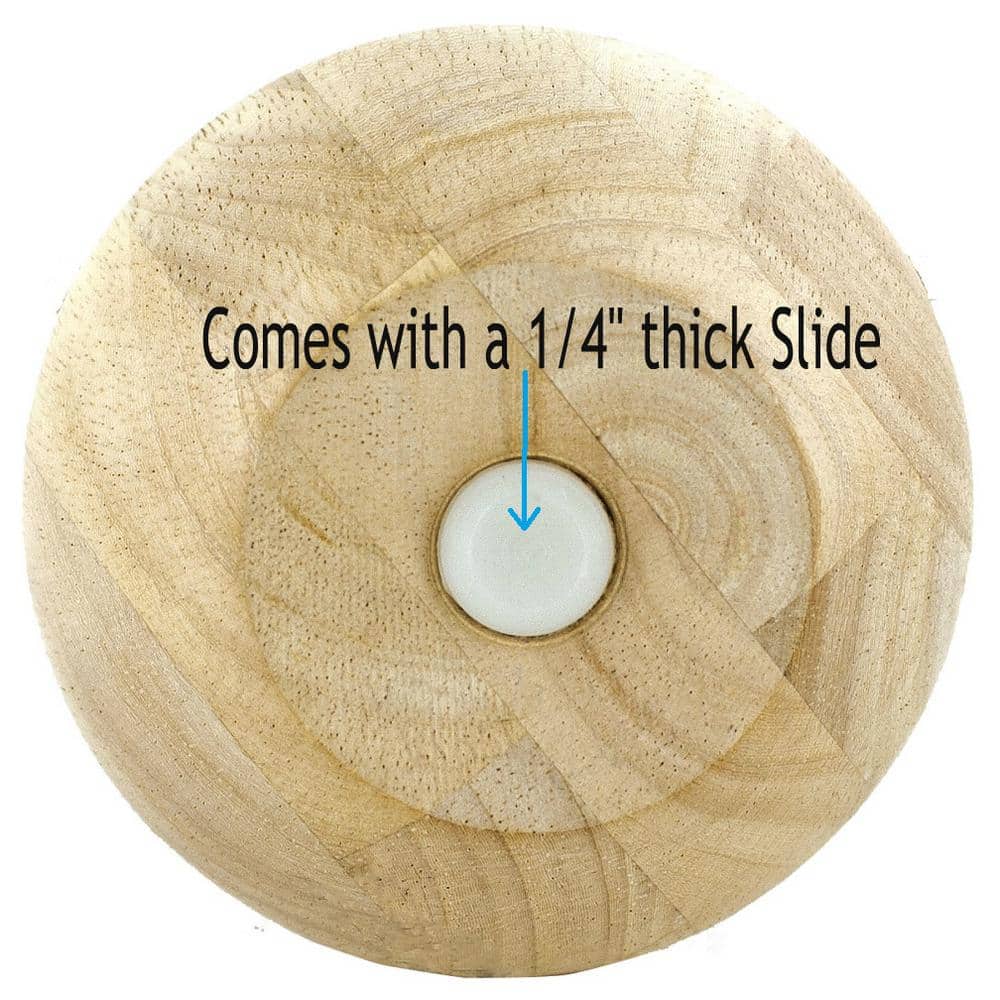 Unfinished Solid Hardwood Round Bun Foot Sofa Leg
