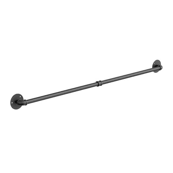 Black Wall Mounted Detachable Pot Pan Rail Organizer with 14 S Hooks Heavy Duty Kitchen Utensil Hanger