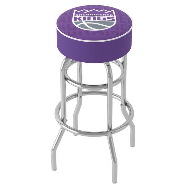 Sacramento Kings City 31 in. Purple Backless Metal Bar Stool with Vinyl